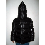 New unisex shiny nylon padded winter jacket wet look puffa reversible down jacket size M-3XL